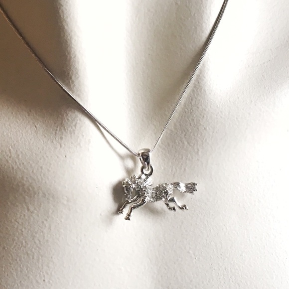 Horse Lovers Diamond Pendant Necklace - Picture 2 of 8